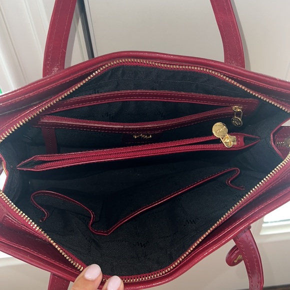 Monsac Red Leather Purse - Picture 4 of 4